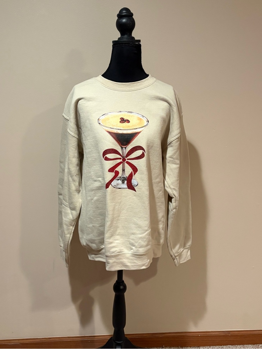 Espresso Martini Cream Crewneck Sweatshirt